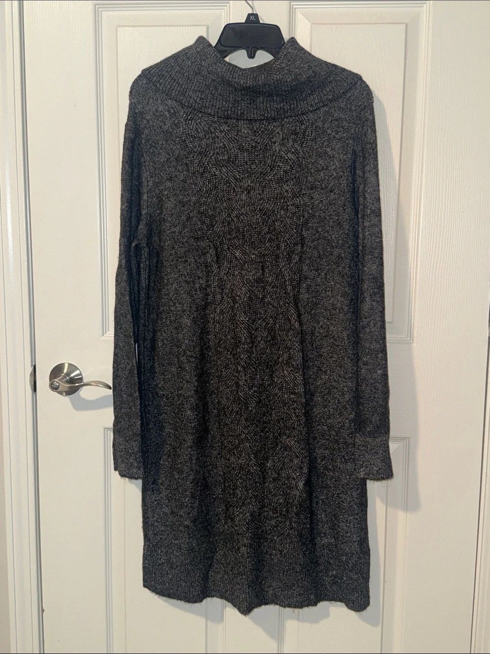 Banana Republic Charcoal Gray Long Sleeve Sweater Dress